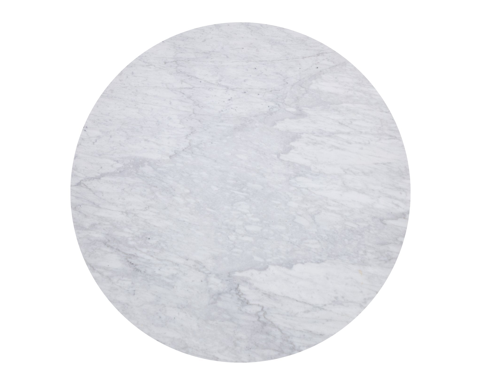 Sunpan Paloma Dining Table Round White Marble 54"