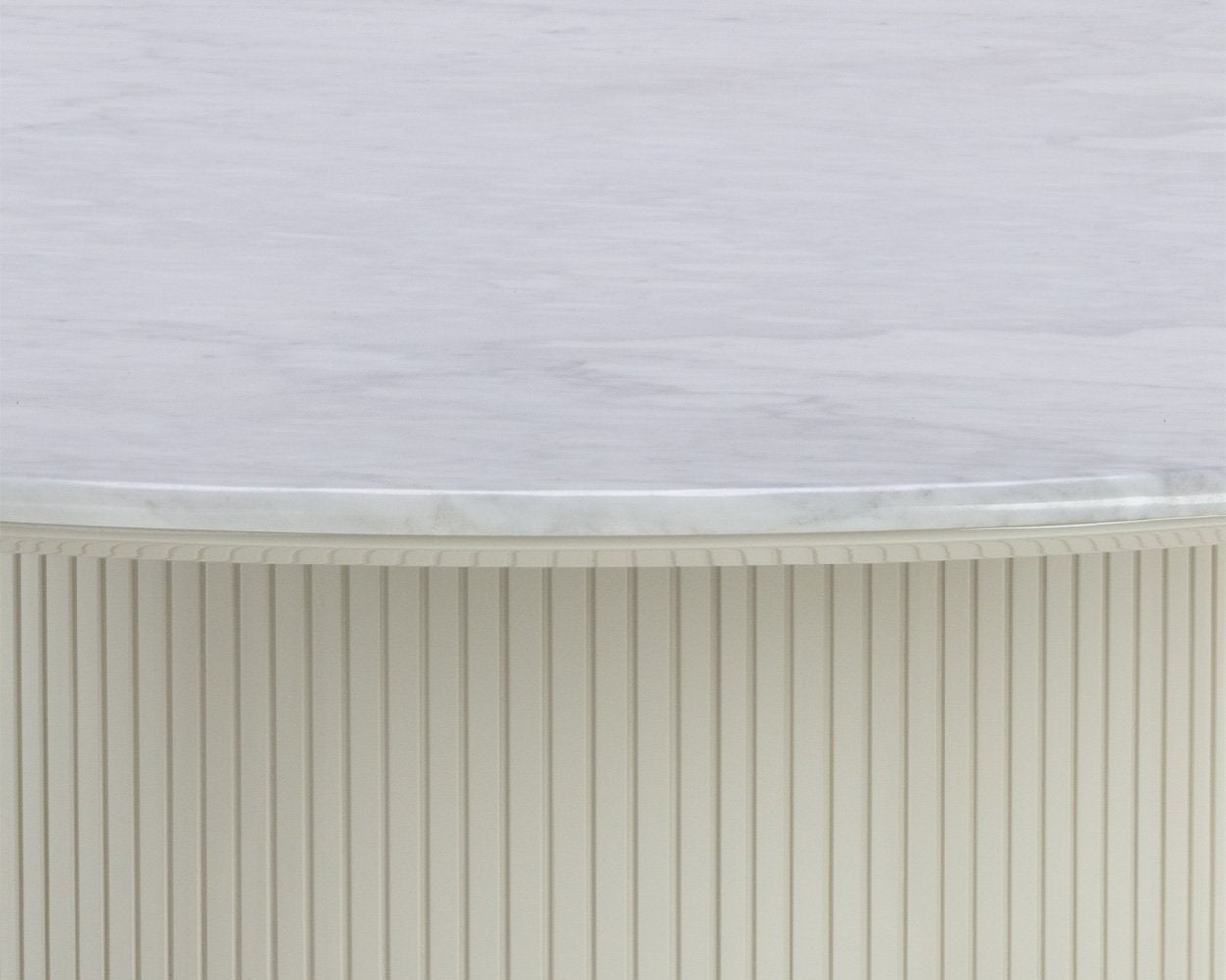 Sunpan Paloma Dining Table Round White Marble 54"