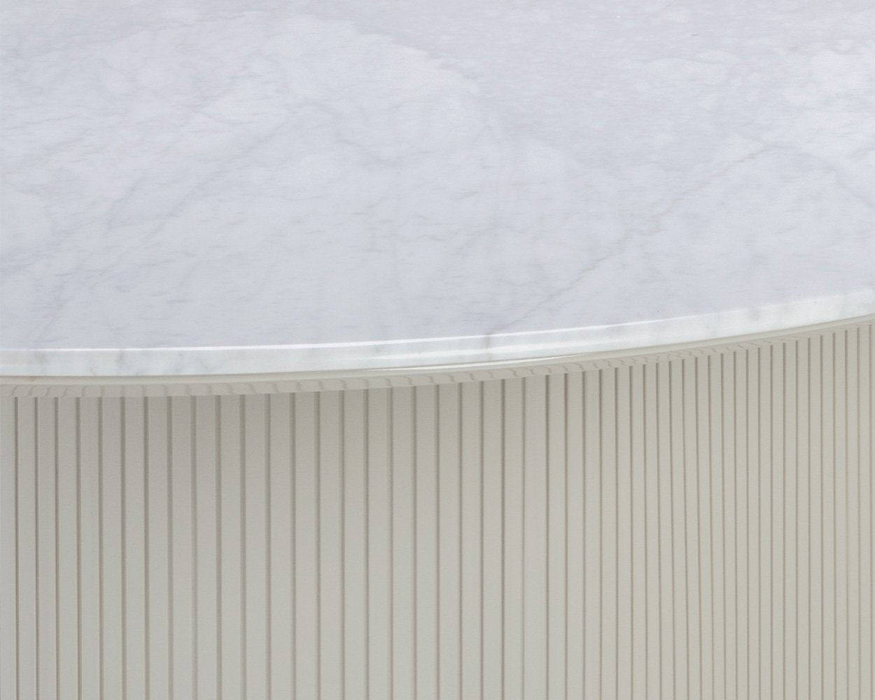 Sunpan Paloma Dining Table Oval White Marble 84"