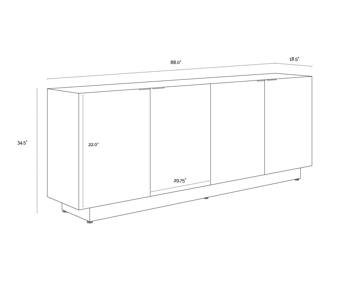Sunpan Calvosa Sideboard