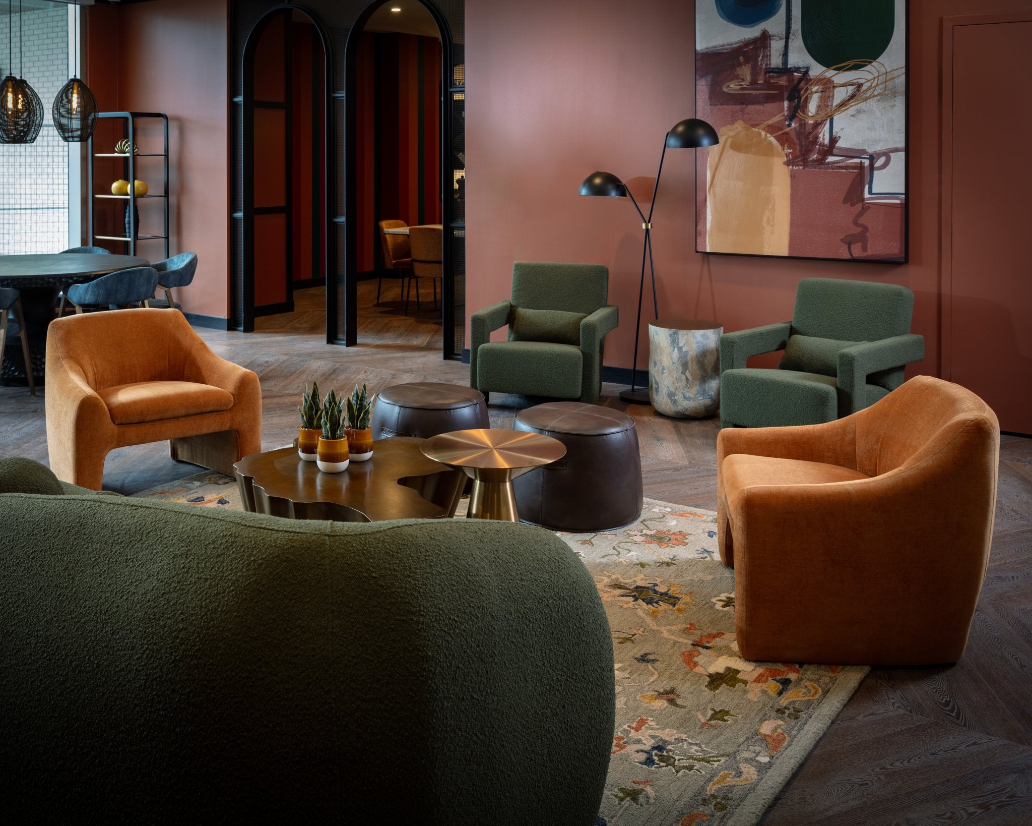 Sunpan Forester Lounge Chair Copenhagen Olive