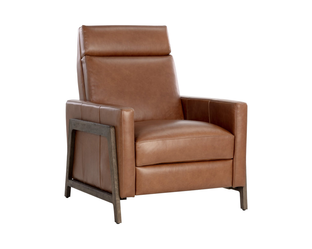 Sunpan Brandon Recliner Shalimar Tobacco Leather