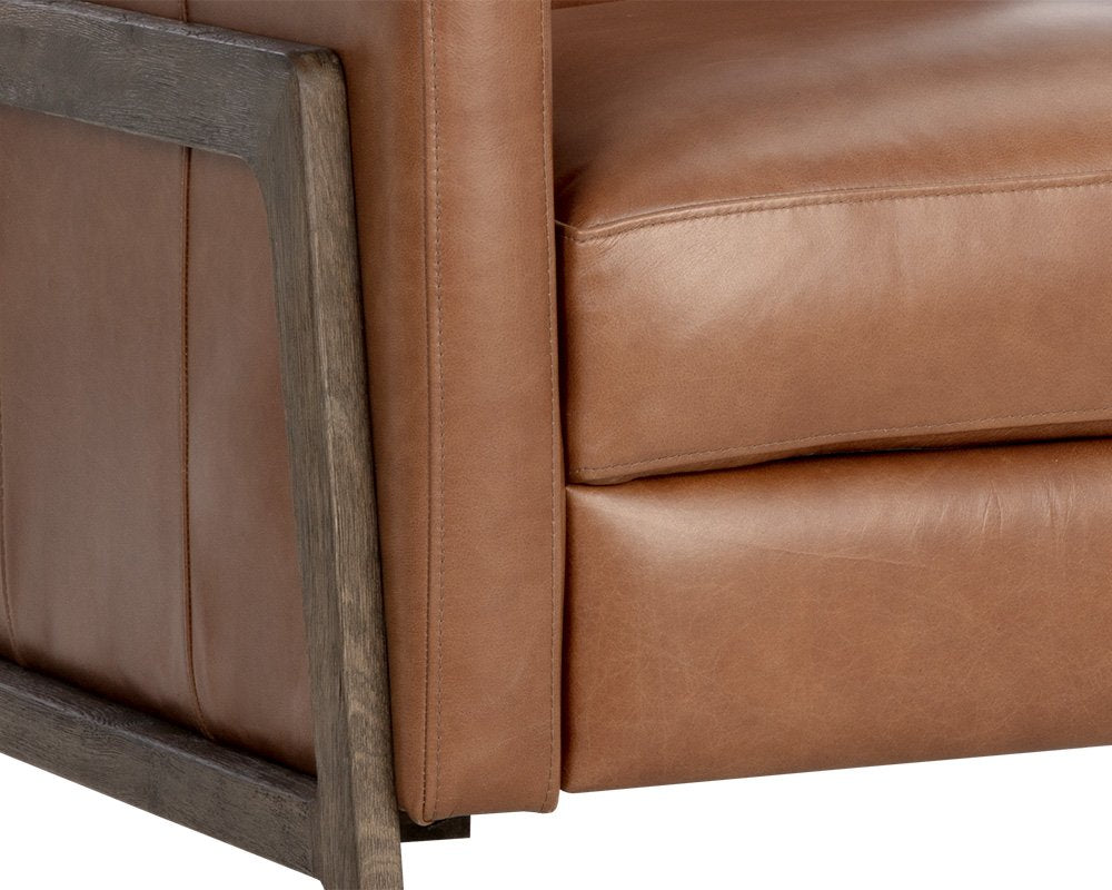 Sunpan Brandon Recliner Shalimar Tobacco Leather