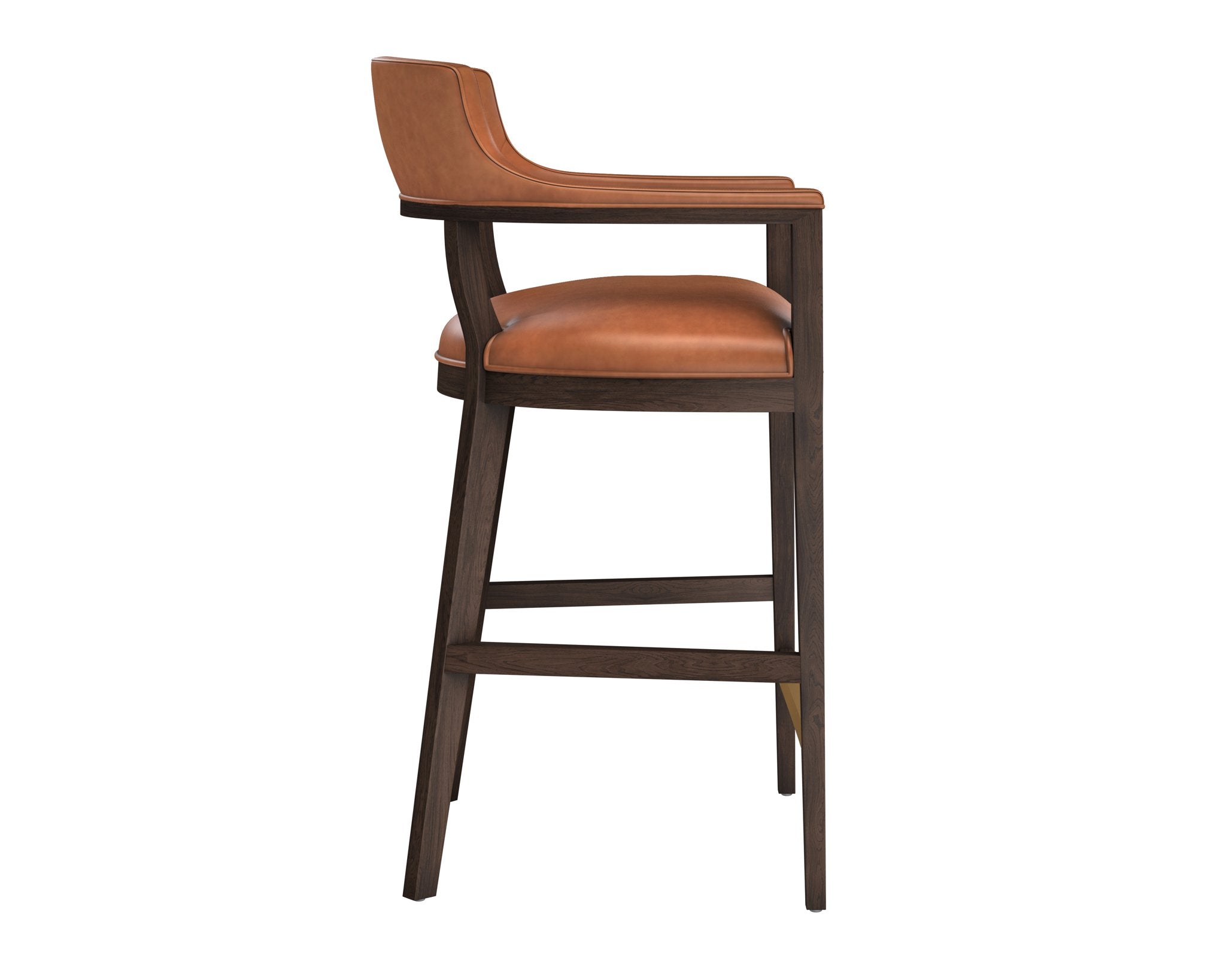 Sunpan Brylea Barstool Brown Shalimar Tobacco Leather