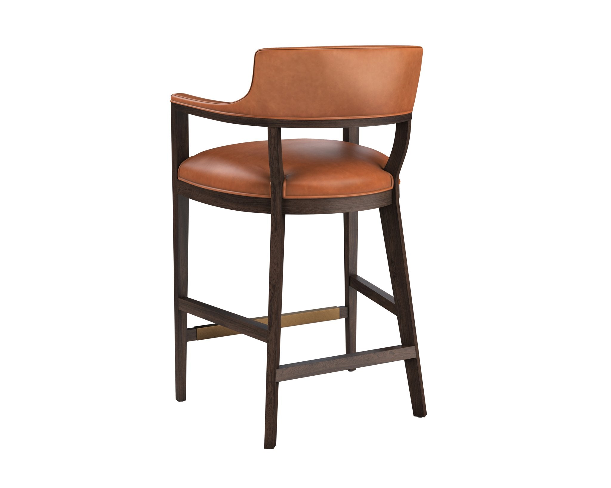 Sunpan Brylea Barstool Brown Shalimar Tobacco Leather
