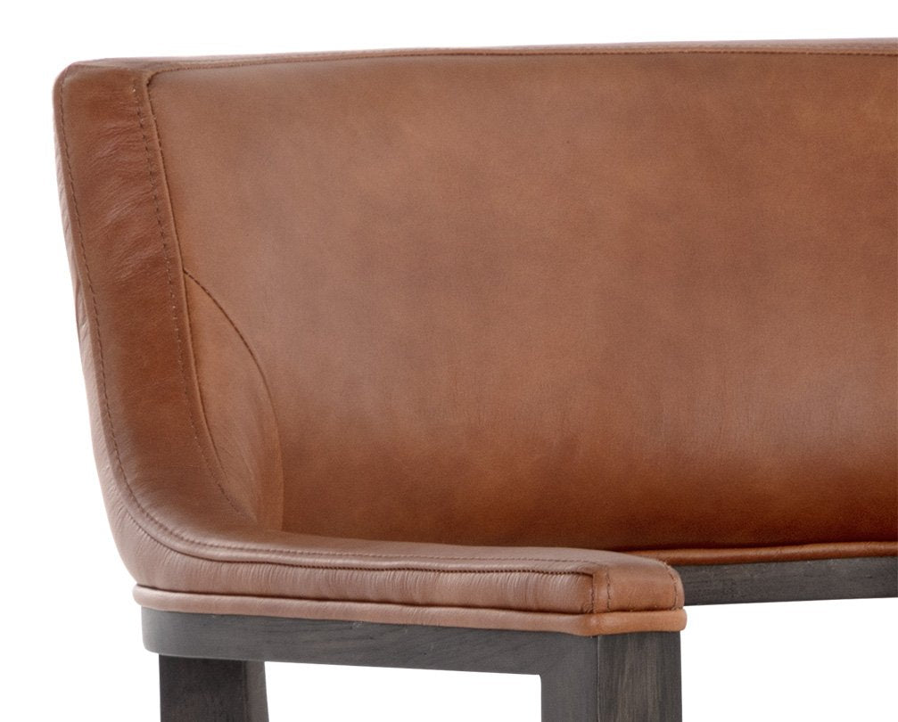 Sunpan Brylea Counter Stool Brown Shalimar Tobacco Leather