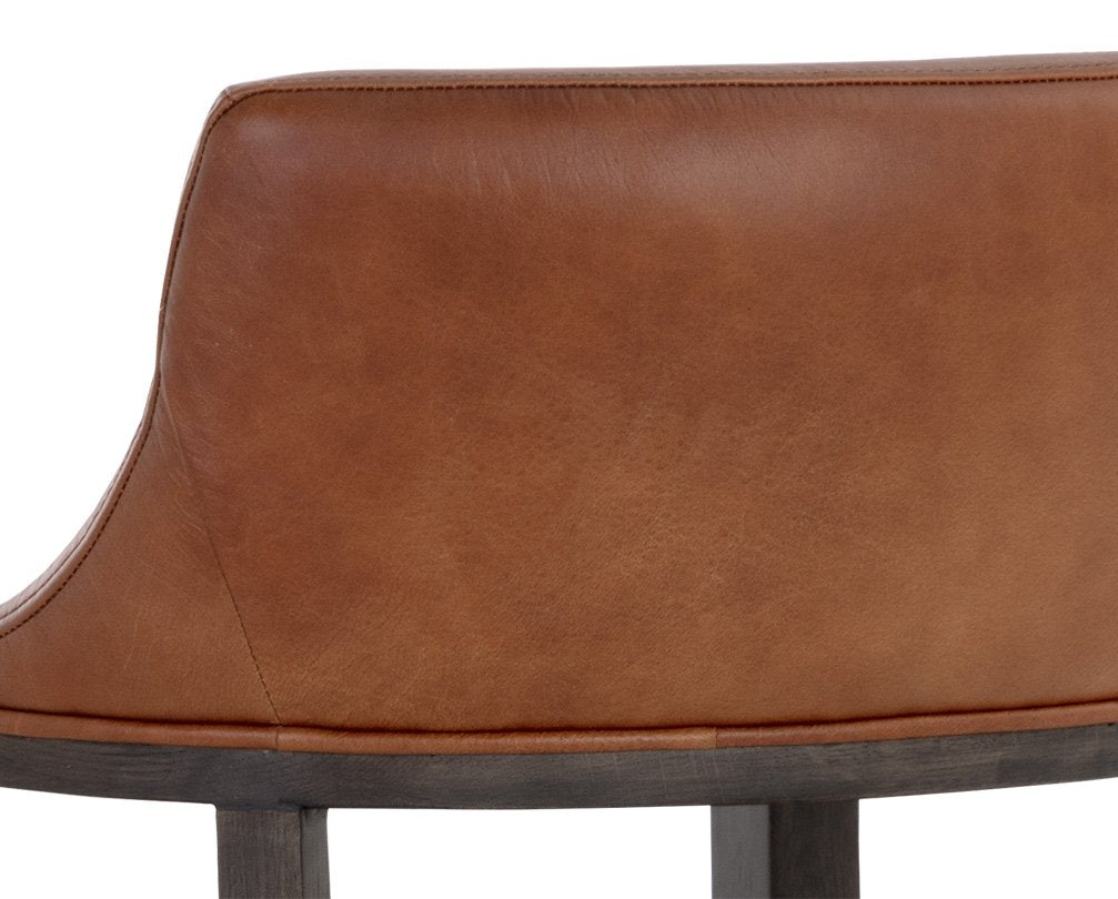 Sunpan Brylea Counter Stool Brown Shalimar Tobacco Leather