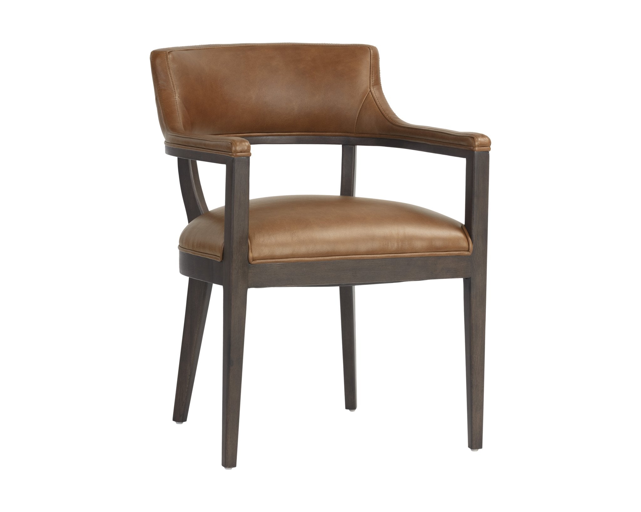 Sunpan Brylea Dining Armchair Brown Shalimar Tobacco Leather