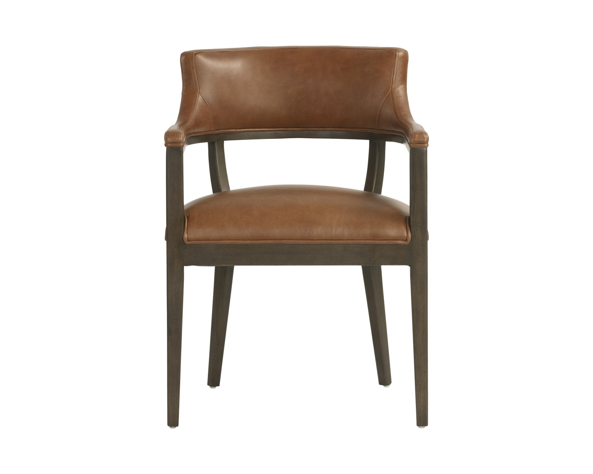 Sunpan Brylea Dining Armchair Brown Shalimar Tobacco Leather