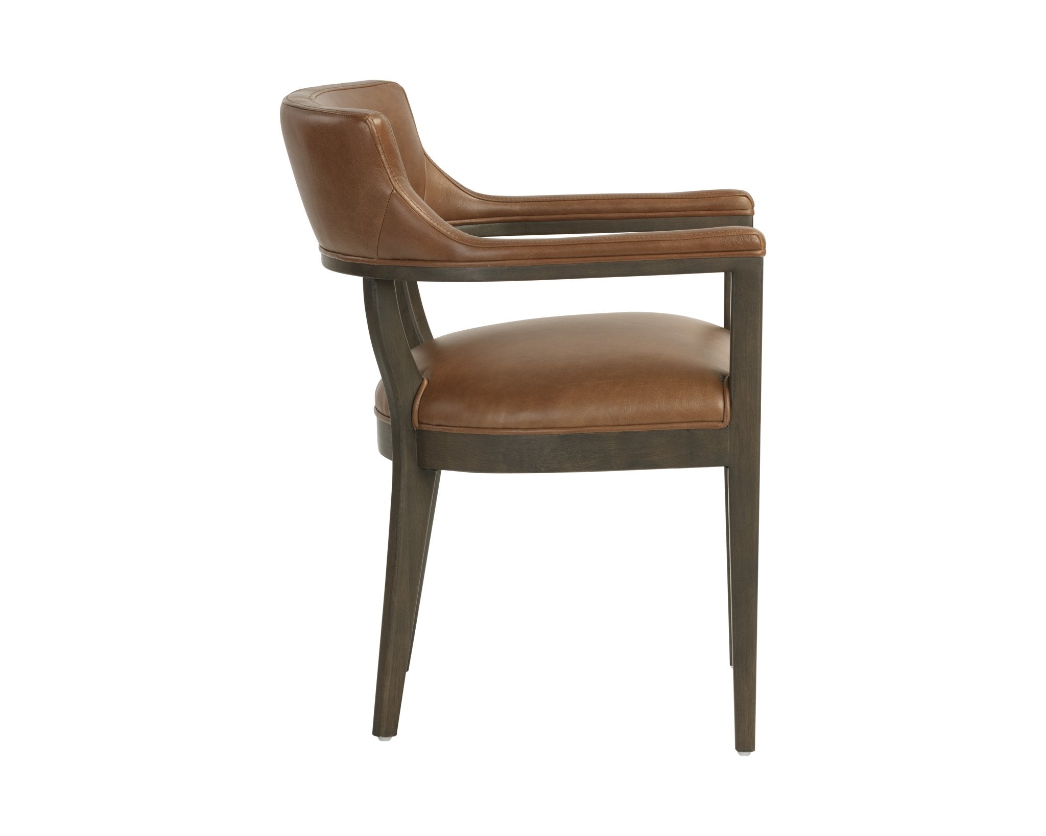 Sunpan Brylea Dining Armchair Brown Shalimar Tobacco Leather