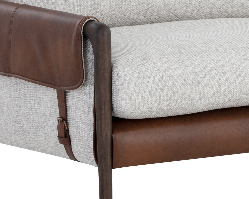 Sunpan Mauti Sofa Brown Vault Fog / Bravo Cognac