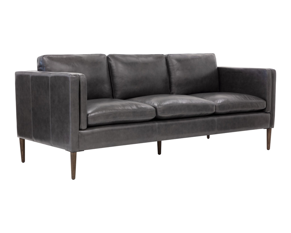 Sunpan Richmond Sofa Brentwood Charcoal Leather