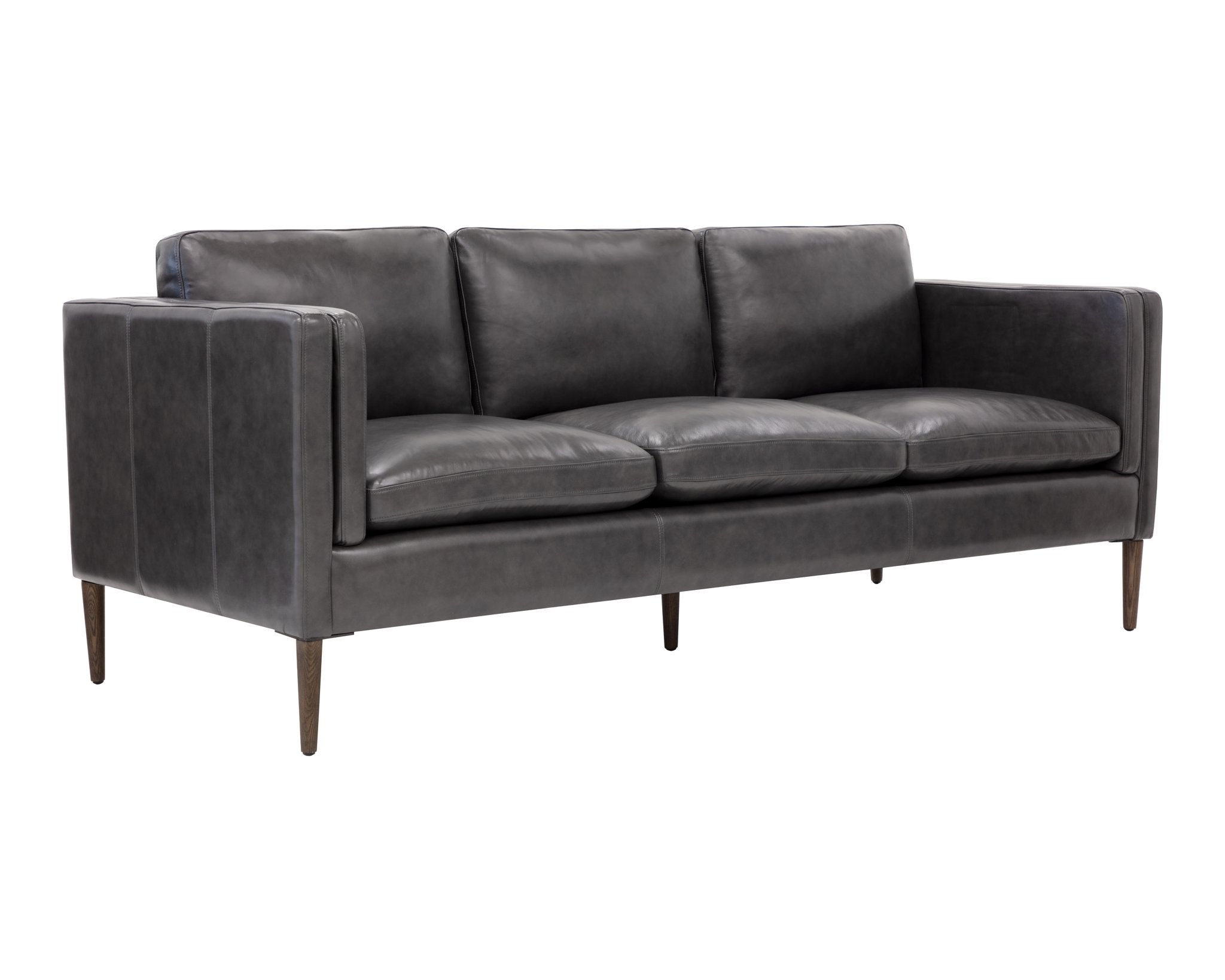 Sunpan Richmond Sofa Brentwood Charcoal Leather