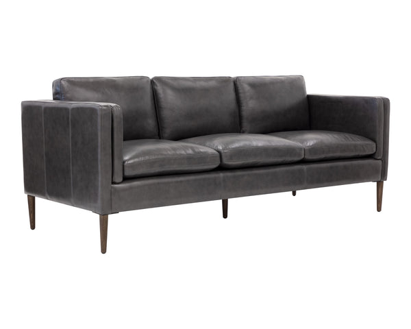 Sunpan Richmond Sofa Brentwood Charcoal Leather