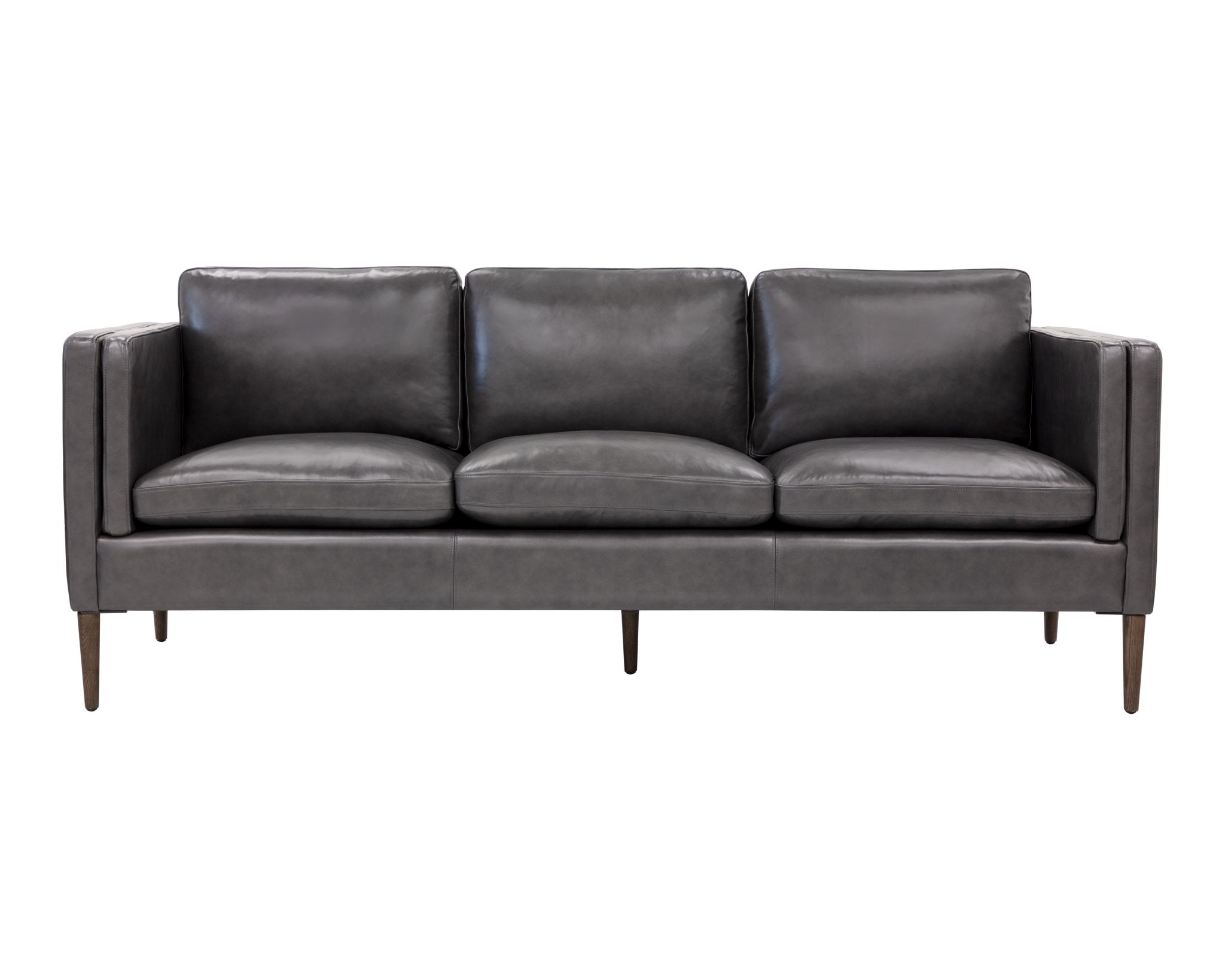 Sunpan Richmond Sofa Brentwood Charcoal Leather