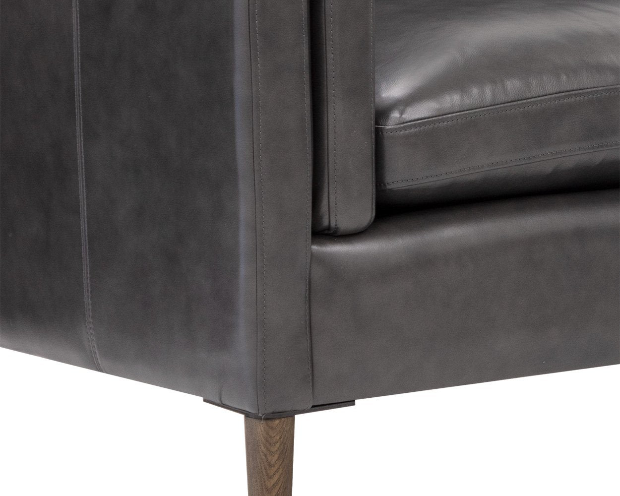 Sunpan Richmond Sofa Brentwood Charcoal Leather