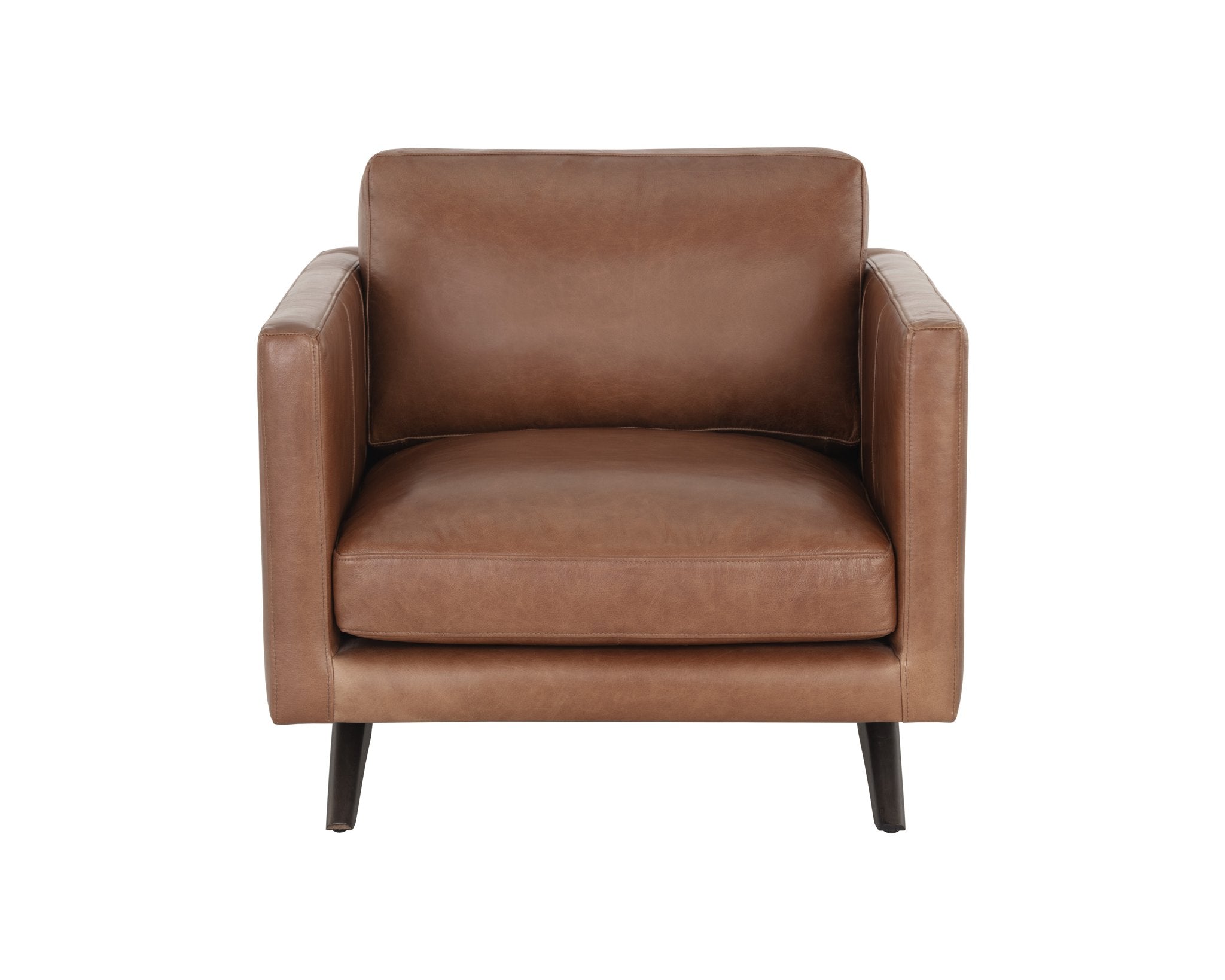 Sunpan Rogers Armchair Shalimar Tobacco Leather