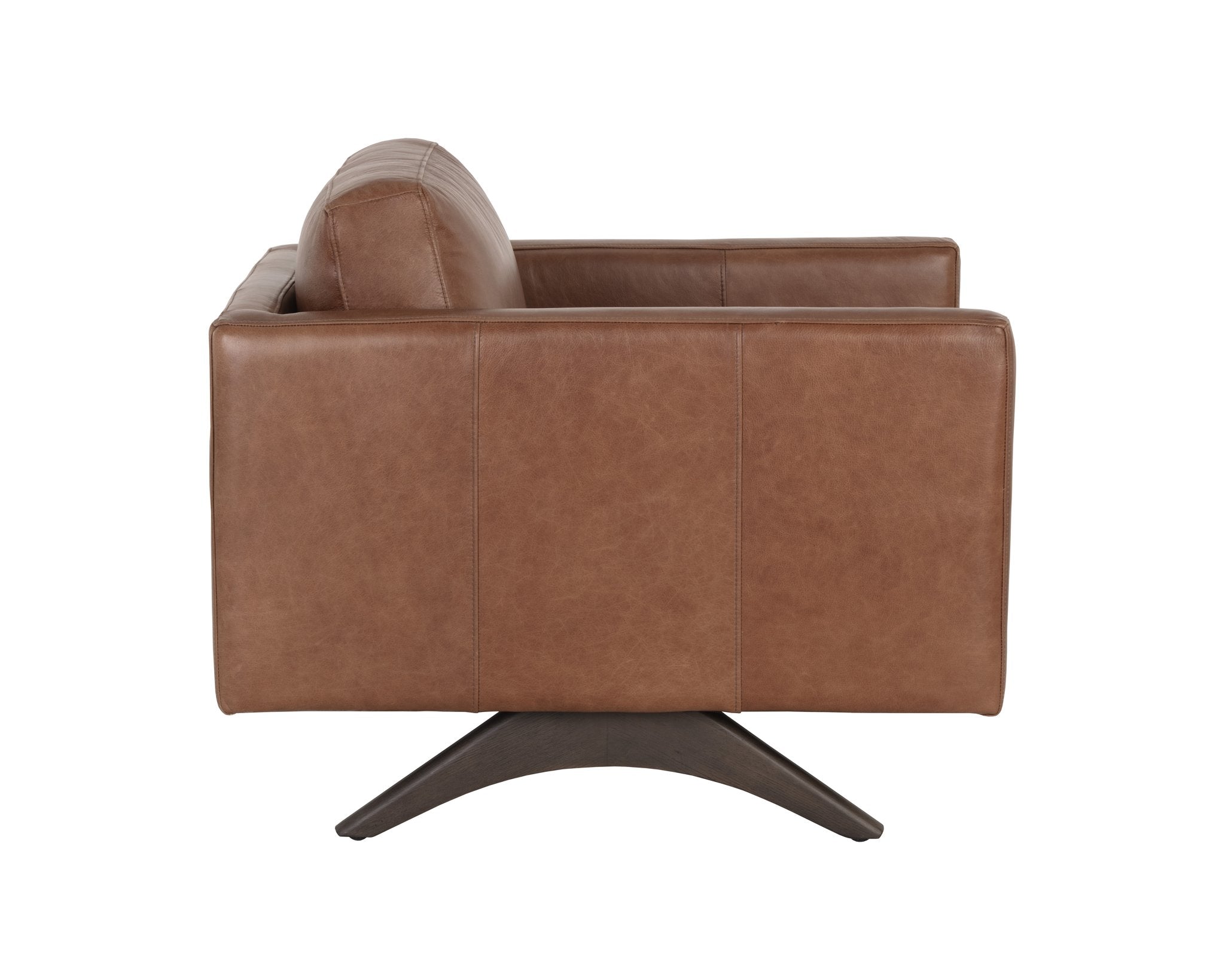 Sunpan Rogers Armchair Shalimar Tobacco Leather