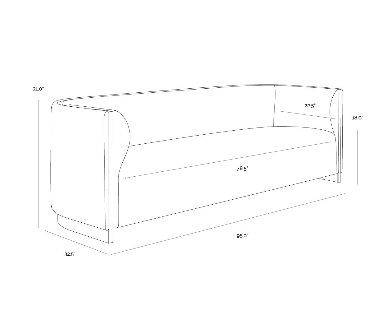 Sunpan Larron Sofa