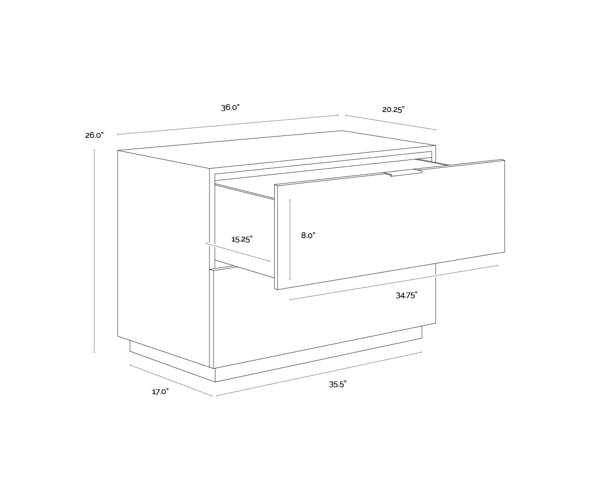 Sunpan Hoyos Nightstand