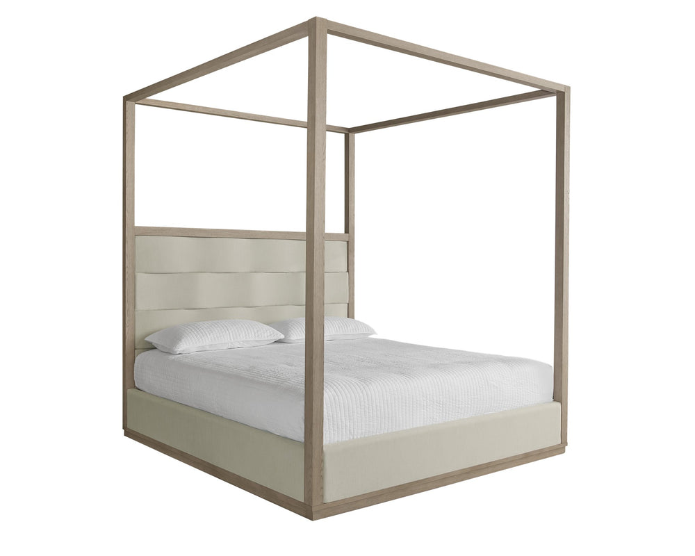 Sunpan Hoyos Canopy Bed King Topaz Beige
