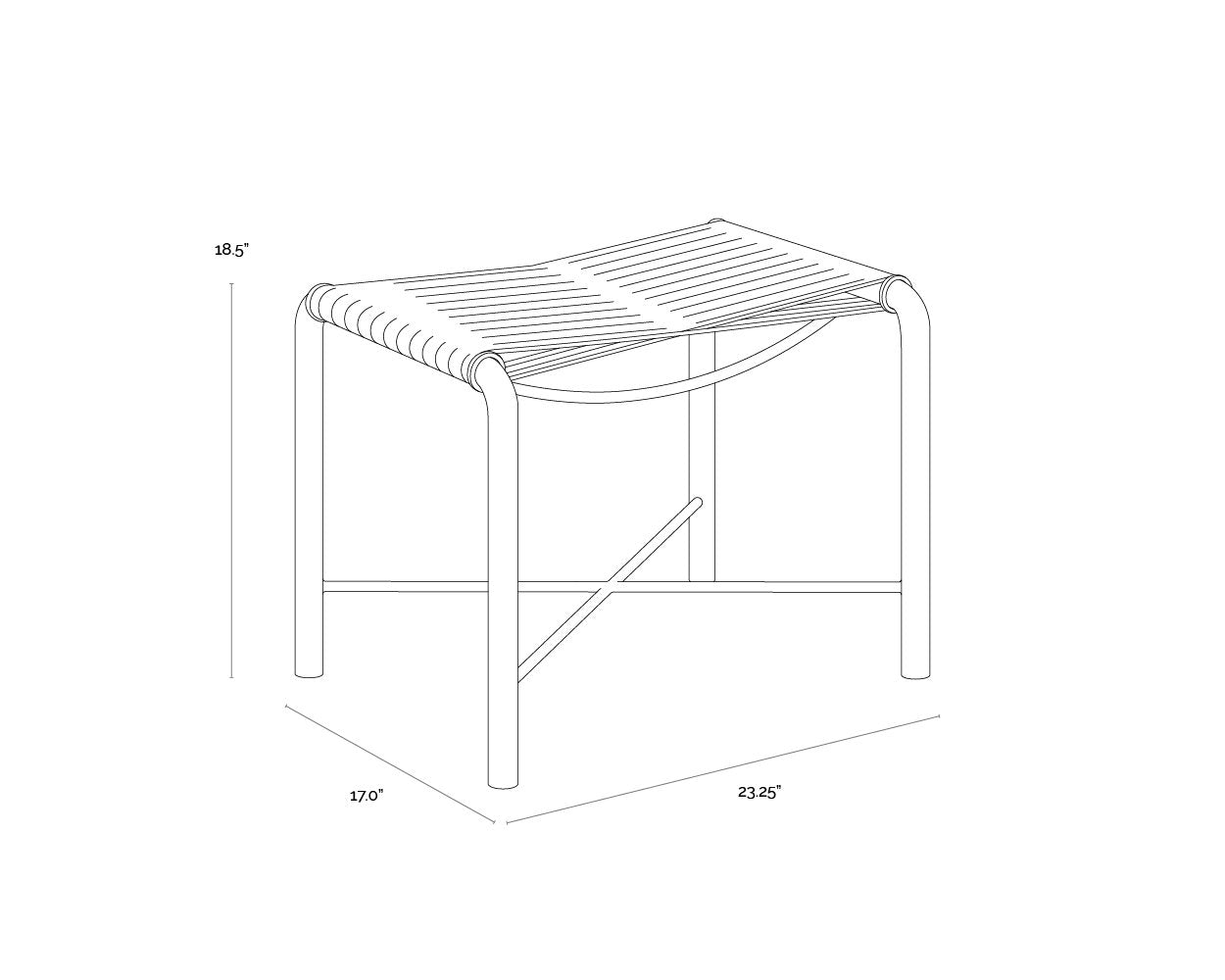 Sunpan Riz Stool