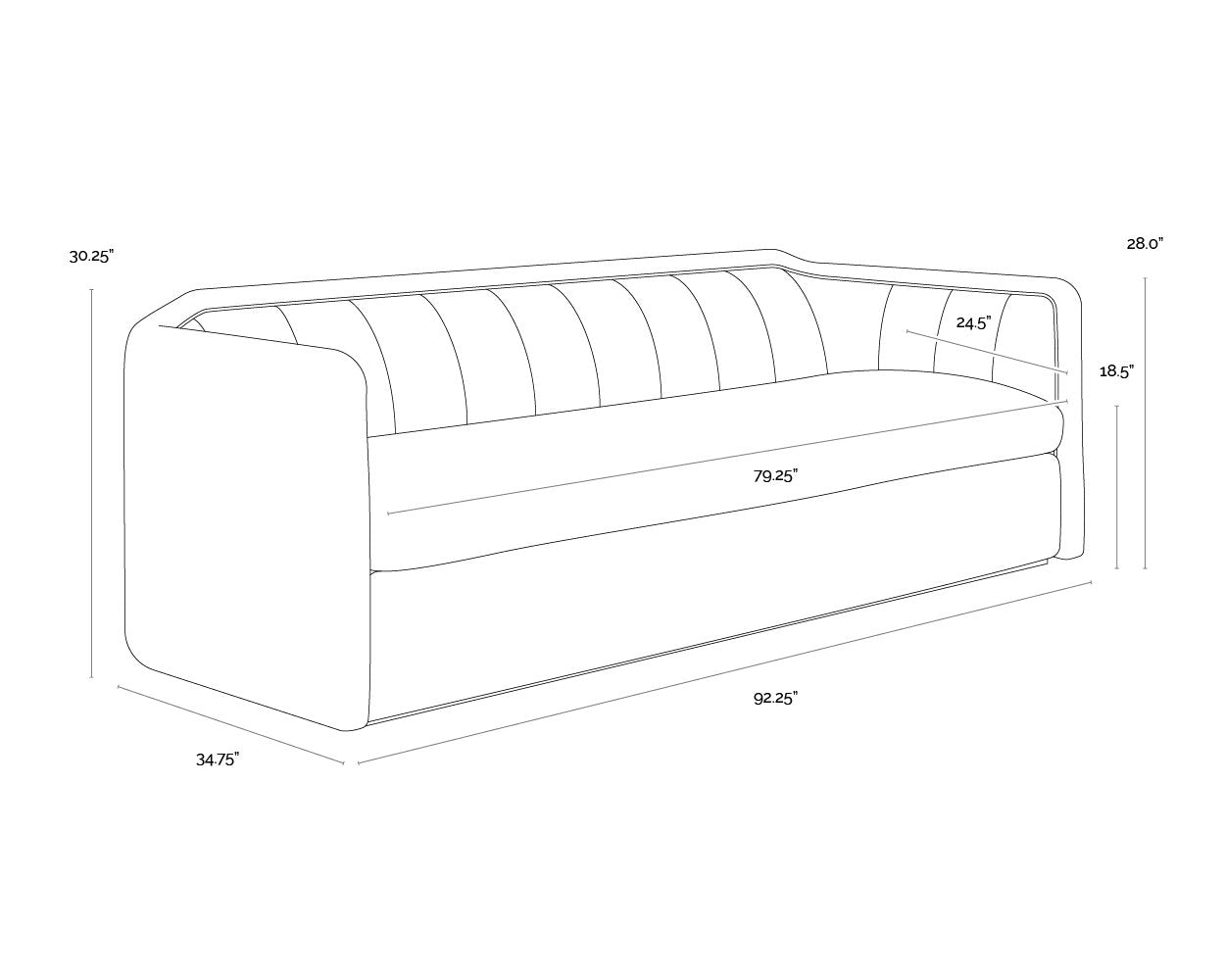 Sunpan Birrit Sofa