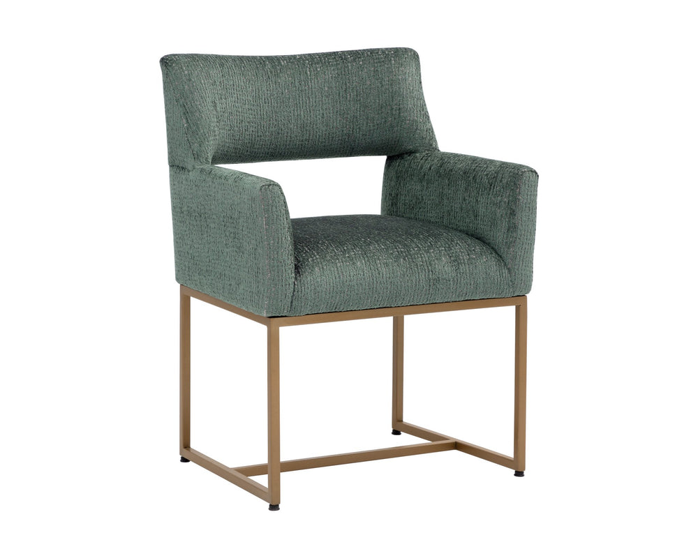 Sunpan Greco Dining Armchair Aura Teal