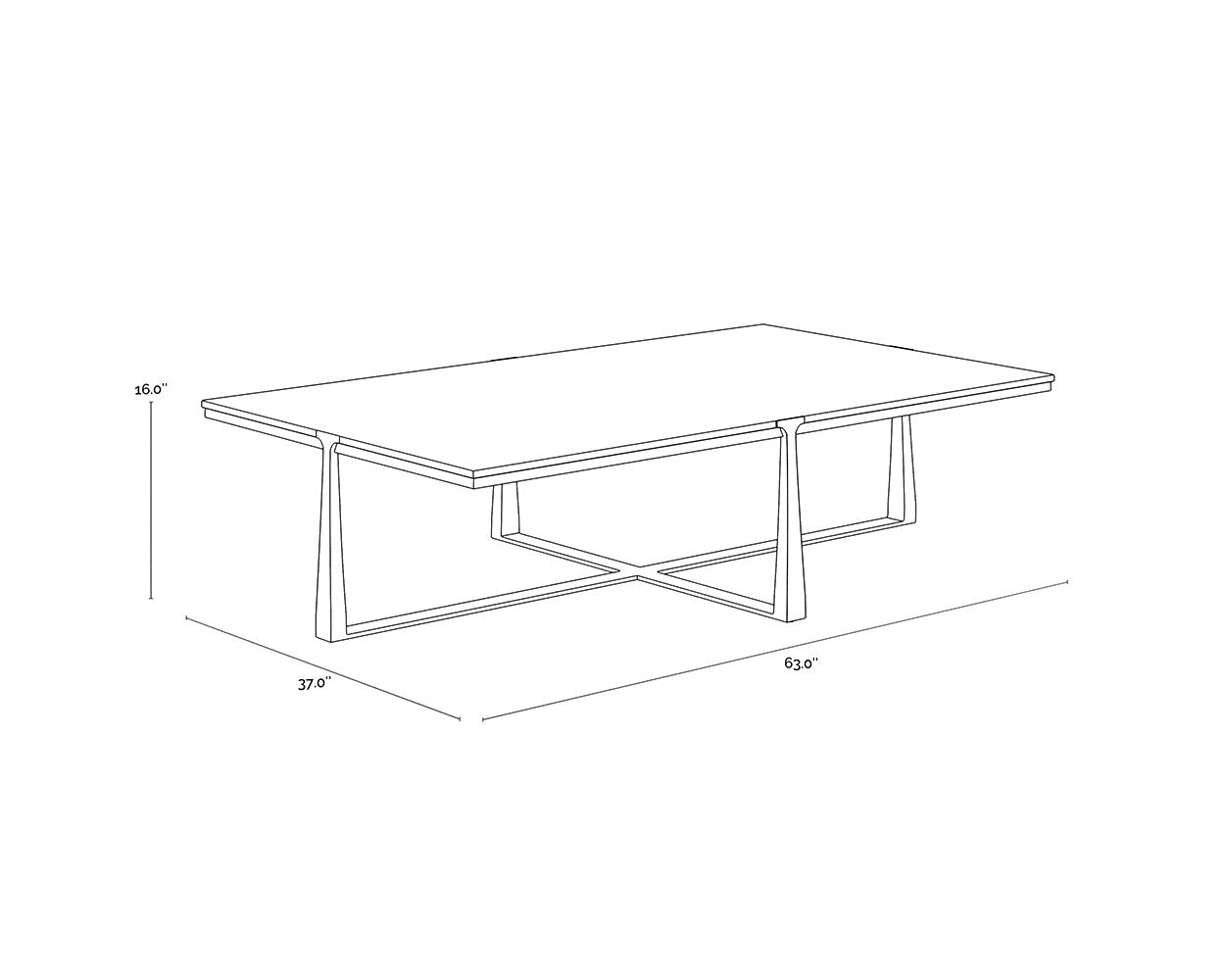 Sunpan Cowell Coffee Table