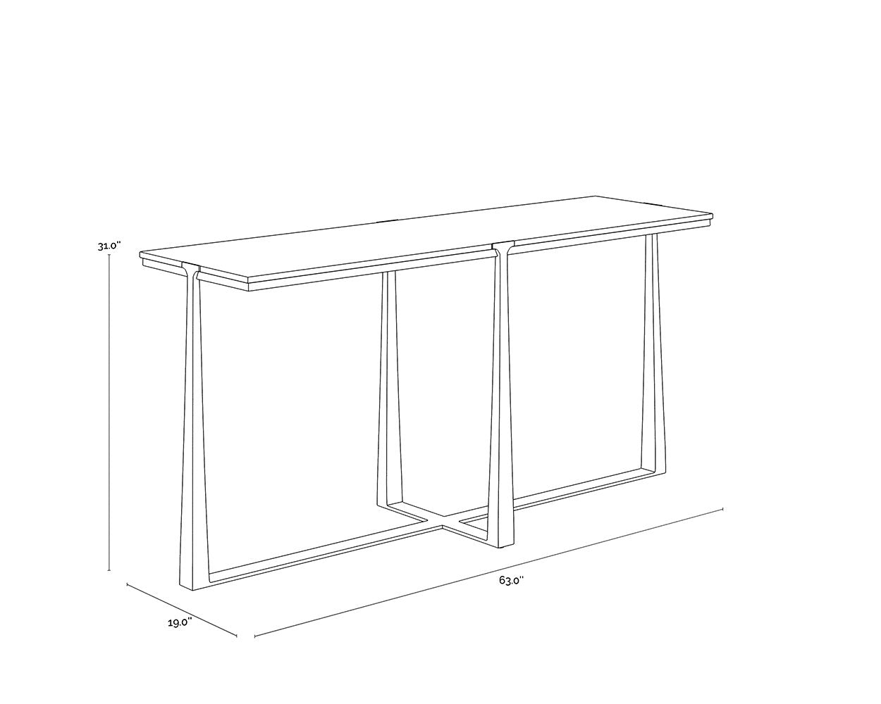Sunpan Cowell Console Table