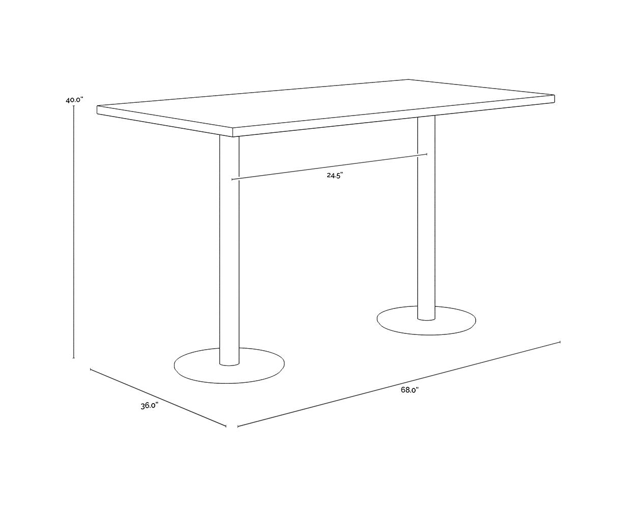 Sunpan Corina Bar Table