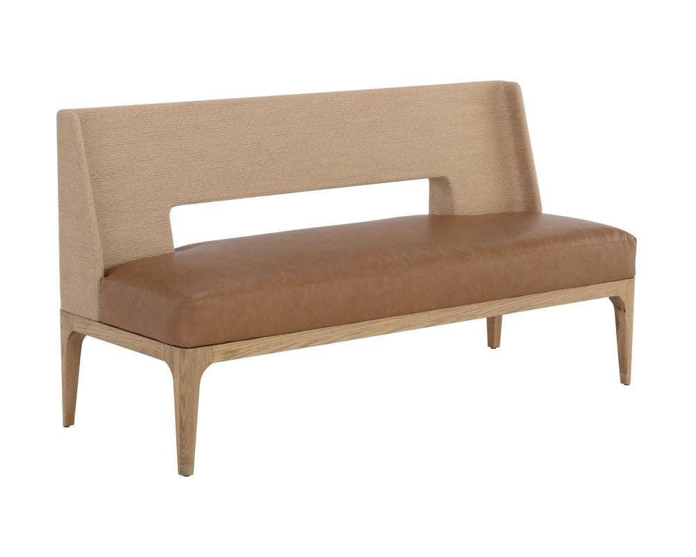 Sunpan Brocco Banquette Milliken Cognac