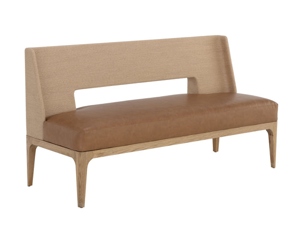 Sunpan Brocco Banquette Milliken Cognac