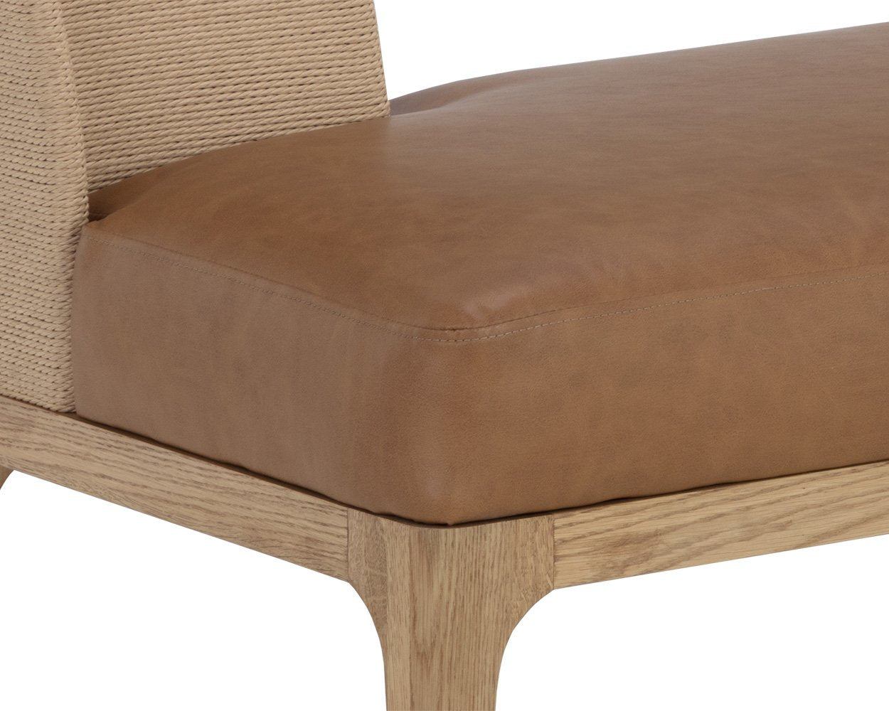Sunpan Brocco Banquette Milliken Cognac