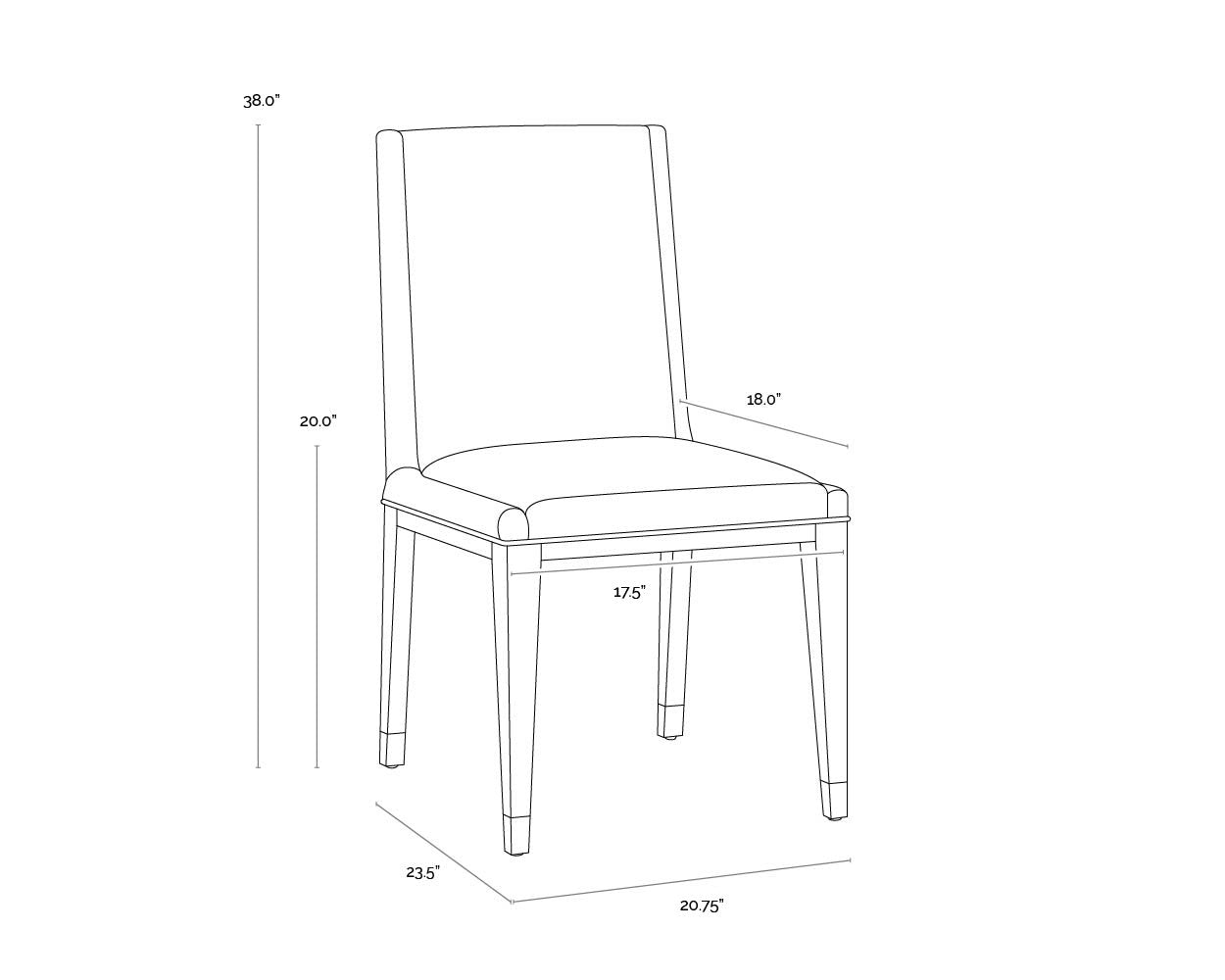 Sunpan Kalla Dining Chair Set Of 2