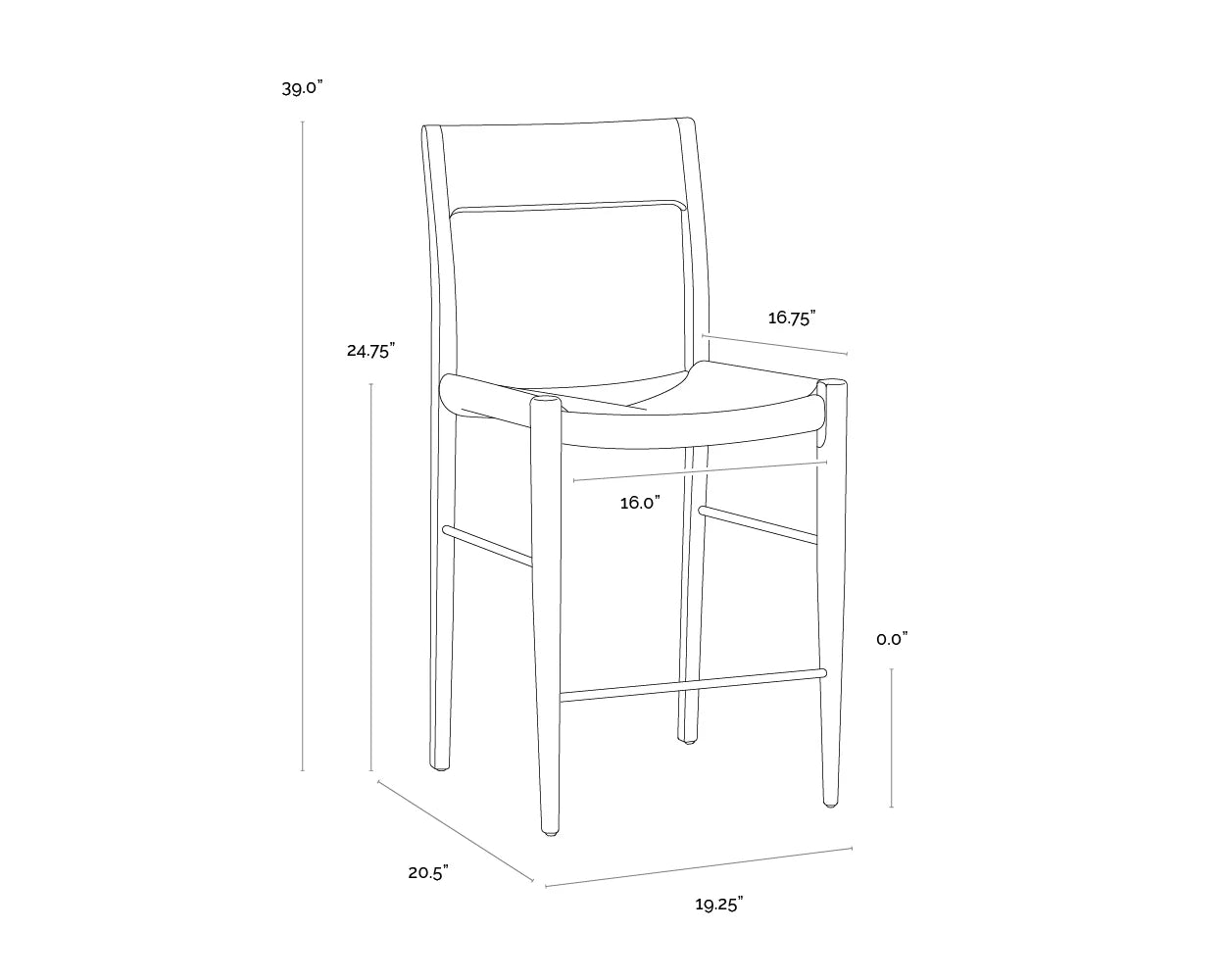 Sunpan Bondi Counter Stool
