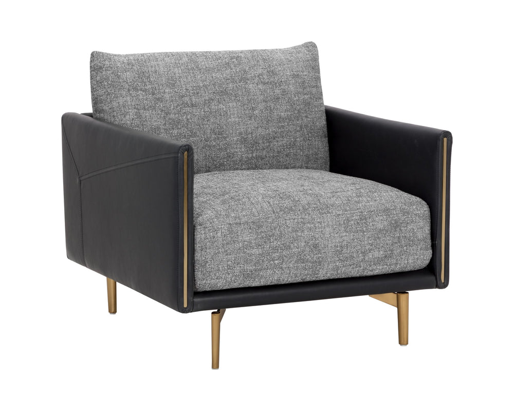 Sunpan Ashi Armchair Nash Zebra / Coal Black