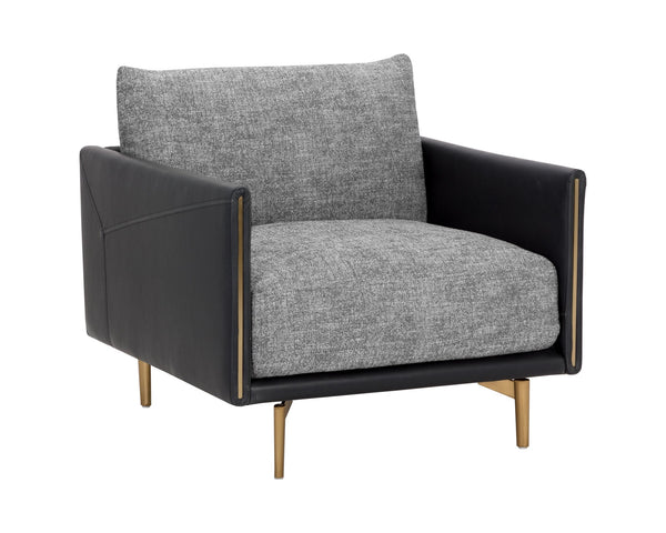 Sunpan Ashi Armchair Nash Zebra / Coal Black