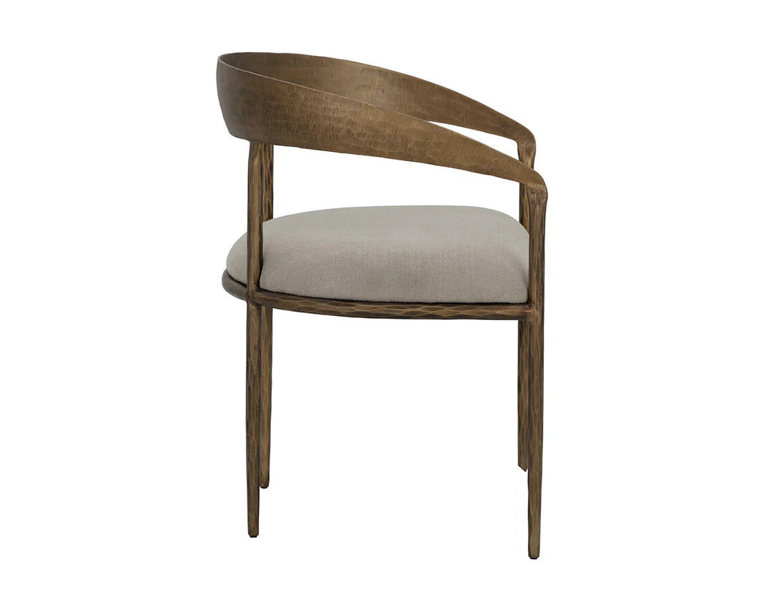 Sunpan Zanatta Dining Armchair Charcoal Black Leather
