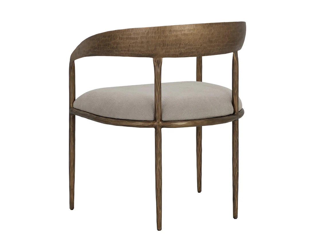 Sunpan Zanatta Dining Armchair Charcoal Black Leather