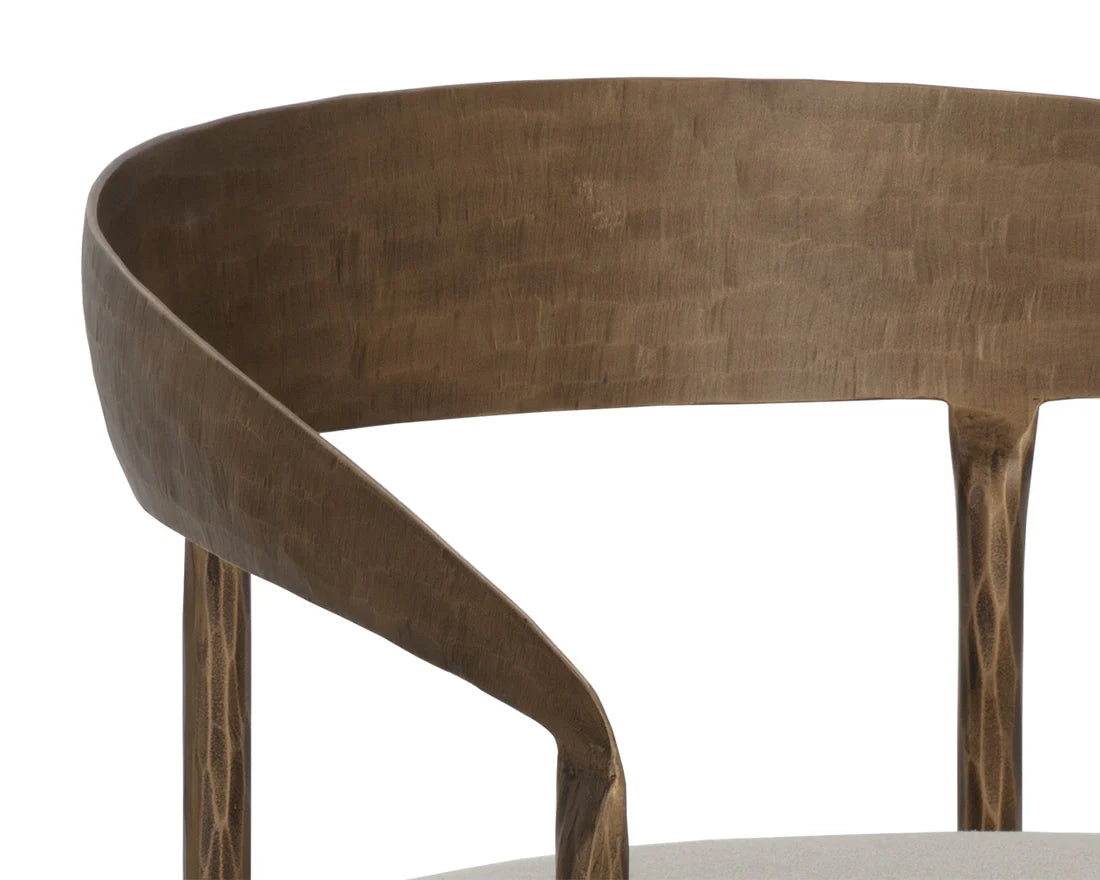 Sunpan Zanatta Dining Armchair Charcoal Black Leather