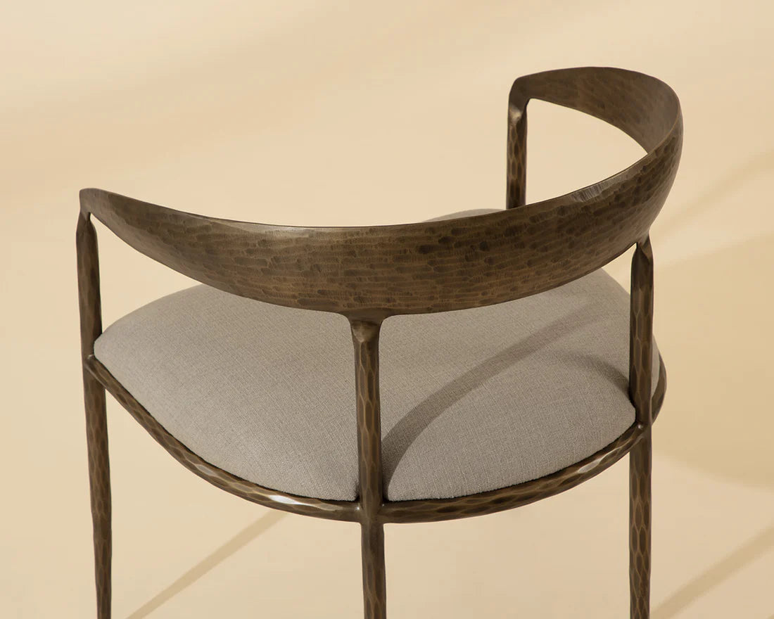Sunpan Zanatta Dining Armchair Charcoal Black Leather