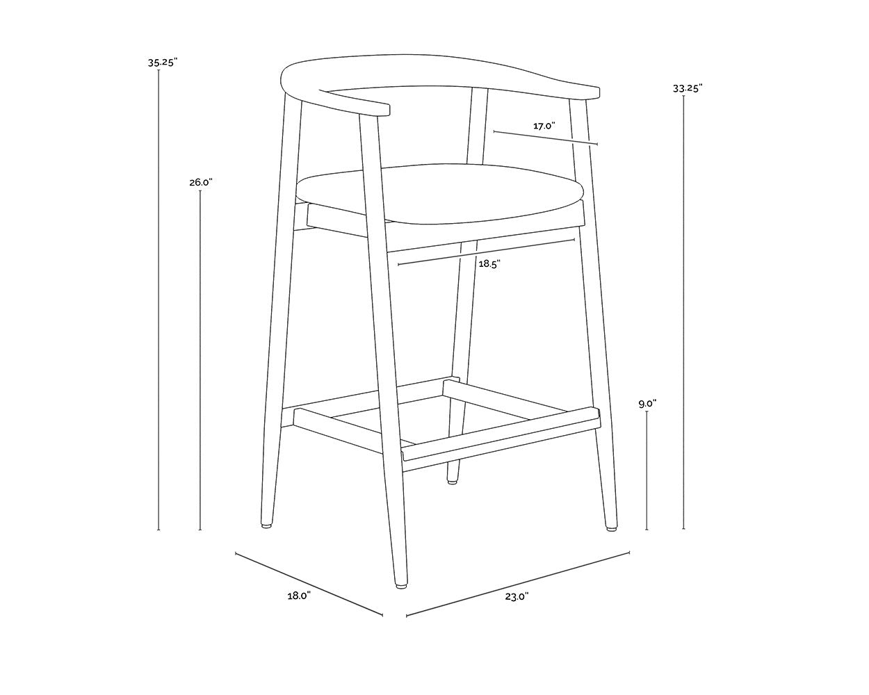 Sunpan Jeremy Counter Stool