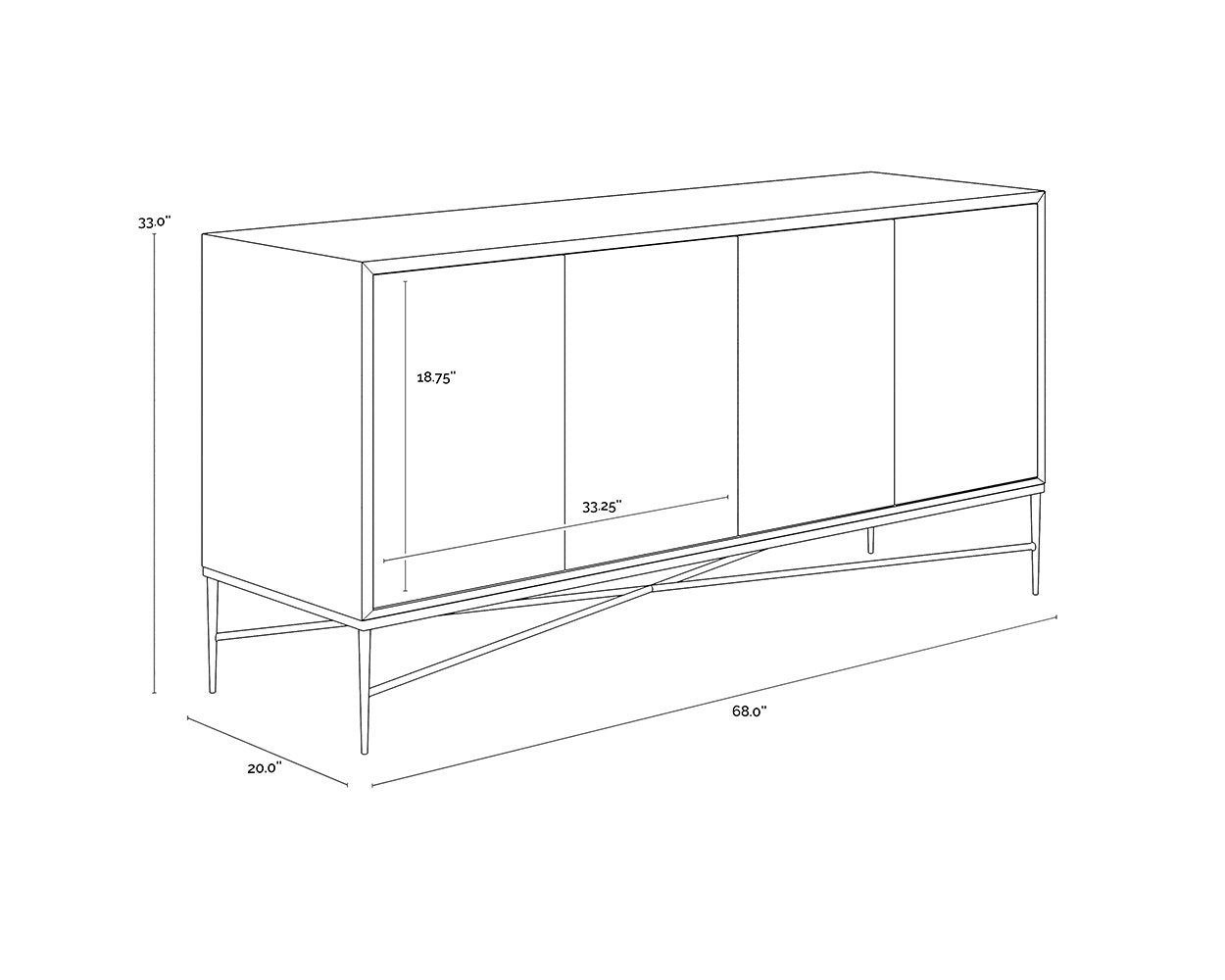 Sunpan Algarve Sideboard
