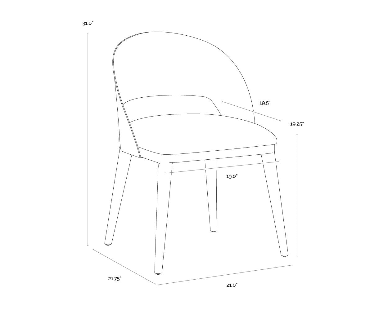 Sunpan Dezirae Dining Chair