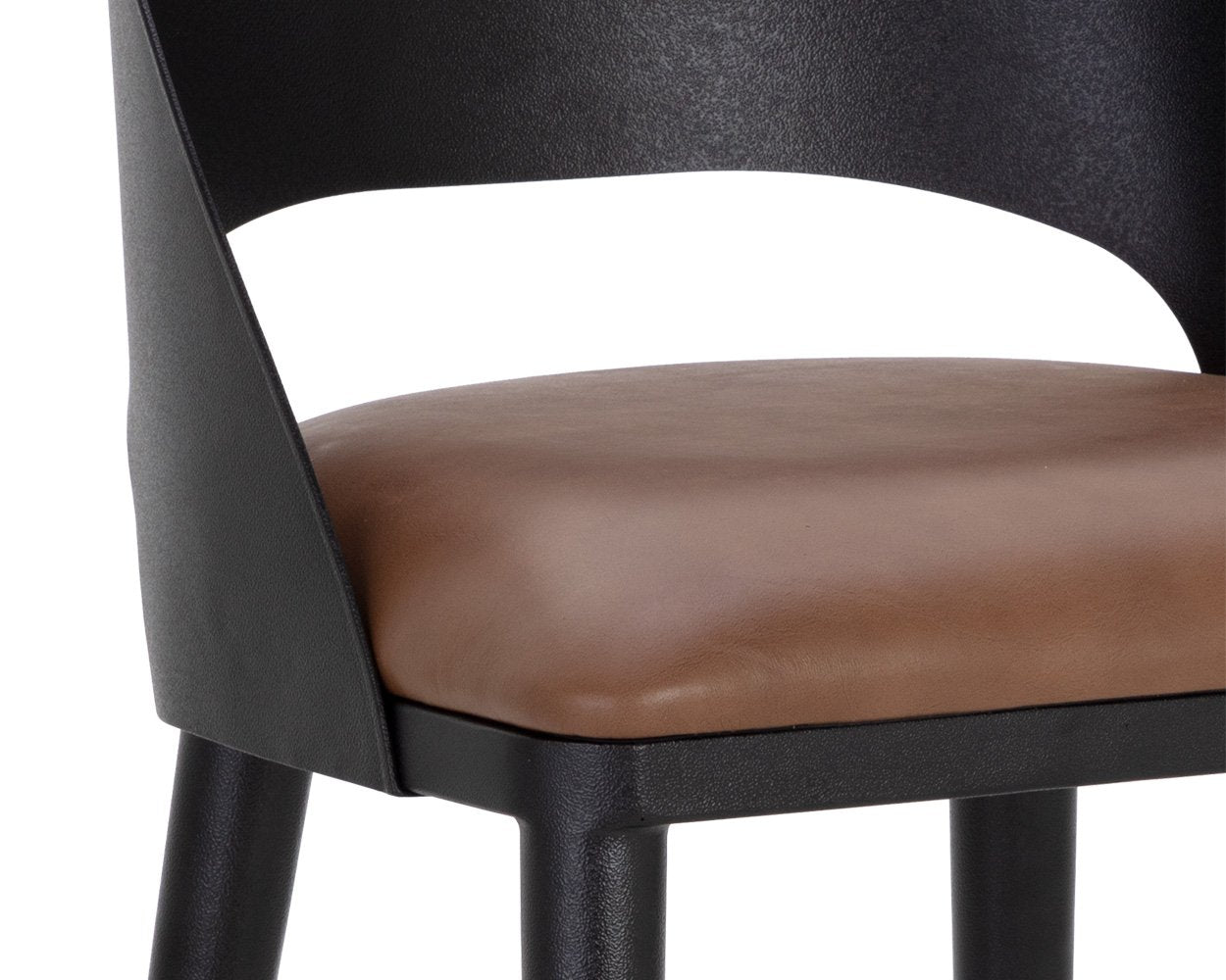 Sunpan Dezirae Barstool Black Cognac Leather