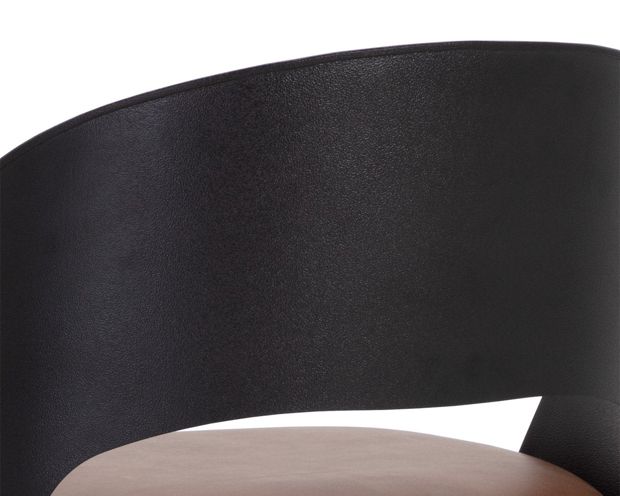 Sunpan Dezirae Barstool Black Cognac Leather