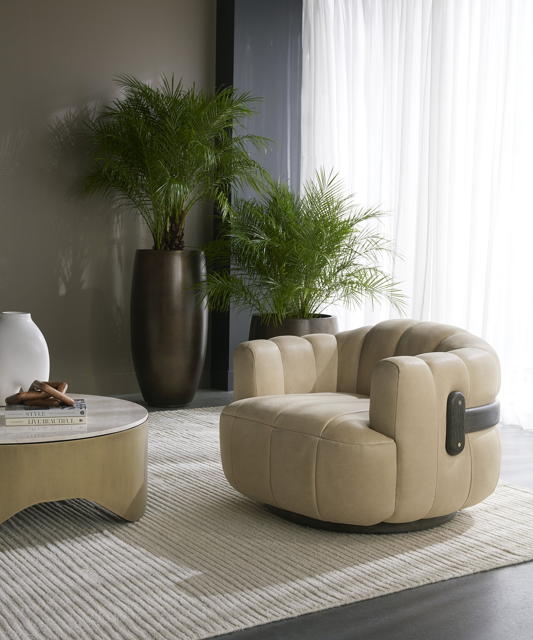 Sunpan Tadeo Swivel Armchair