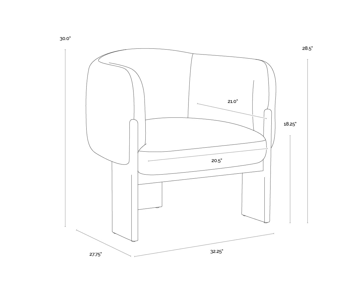 Sunpan Trine Lounge Chair