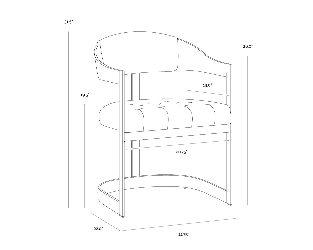 Sunpan Beaumont Dining Armchair